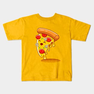 Veggie Pizza Cartoon Kids T-Shirt